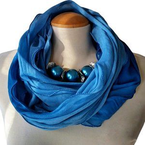 Ombre Infinity Scarf/Choker Necklace Combo